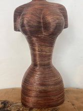 Load image into Gallery viewer, The sculpture features a sleek, voluptuous design where the material outlines the curves of the female form and a stylized bob haircut. Unique contemporary home decor or art, beautiful mannequin for displaying items like jewelry or just as a stand out piece.