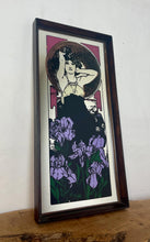 Load image into Gallery viewer, Amethyst is a famous Art Nouveau lithograph created by the Czech artist Alphonse Mucha in 1900. It is one of four works in his acclaimed "The Precious Stones" series, where each panel features a woman personifying a specific gemstone.