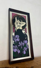 Load image into Gallery viewer, Amethyst is a famous Art Nouveau lithograph created by the Czech artist Alphonse Mucha in 1900. It is one of four works in his acclaimed "The Precious Stones" series, where each panel features a woman personifying a specific gemstone.