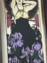 Load image into Gallery viewer, Amethyst is a famous Art Nouveau lithograph created by the Czech artist Alphonse Mucha in 1900. It is one of four works in his acclaimed "The Precious Stones" series, where each panel features a woman personifying a specific gemstone.