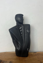 Load image into Gallery viewer, This post modern sculpture is a vintage Lindsey B (Balkwill) style ceramic figure of a man, often referred to by the name 'Rick'.
