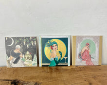 Load image into Gallery viewer, This vintage Art Deco set of 3 decorative tiles is a beautiful addition to your home.