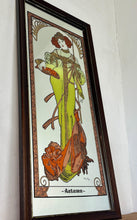 Load image into Gallery viewer, Art Nouveau Mucha Autumn, Four Seasons, Picture Mirror , Collectibles Design, Wall Art Piece