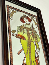 Load image into Gallery viewer, Art Nouveau Mucha Autumn, Four Seasons, Picture Mirror , Collectibles Design, Wall Art Piece