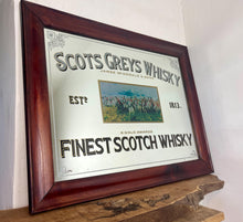 Load image into Gallery viewer, Scots Greys Whisky Advertising Mirror, James McDonald & Sons, British army cavalry , Battle of Waterloo