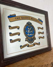 Load image into Gallery viewer, The regiment's badge, displayed prominently on the mirror, features a dragon upon a mount within the Garter, surmounted by the Plume of the Prince of Wales. Its motto was "Unconquered I Serve".