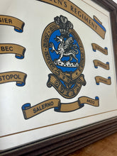Load image into Gallery viewer, The regiment's badge, displayed prominently on the mirror, features a dragon upon a mount within the Garter, surmounted by the Plume of the Prince of Wales. Its motto was "Unconquered I Serve".