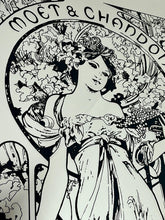 Load image into Gallery viewer, Moët & Chandon - Le Festival Du Champagne, Vintage Art Nouveau Mirror, Alphonse Mucha Advertising Picture
