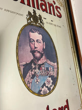 Load image into Gallery viewer, The Mirror has an etched and painted gold border with ornate motifs showing Colmans Mustard pictures and fonts, a very stylish stunning design.