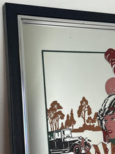 Load image into Gallery viewer, Vintage Art Mirror Au Revoir, Art Deco Fashion Illustration, French Vogue Artist George Barbier