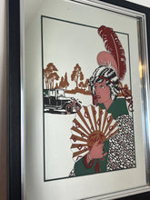 Load image into Gallery viewer, Vintage Art Mirror Au Revoir, Art Deco Fashion Illustration, French Vogue Artist George Barbier