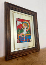 Load image into Gallery viewer, A beautiful Art Deco mirror is a popular decorative print that depicts a woman, sometimes referred to as a "flapper girl," in a 1920s aesthetic.