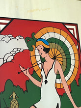 Load image into Gallery viewer, A beautiful Art Deco mirror is a popular decorative print that depicts a woman, sometimes referred to as a "flapper girl," in a 1920s aesthetic.