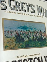 Load image into Gallery viewer, Scots Greys Whisky Advertising Mirror, James McDonald & Sons, British army cavalry , Battle of Waterloo