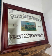Load image into Gallery viewer, Scots Greys Whisky Advertising Mirror, James McDonald & Sons, British army cavalry , Battle of Waterloo