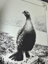 Load image into Gallery viewer, The Famous Grouse advertising wall mirror featuring the brand's iconic red grouse image and the slogan "Quality in an age of change"