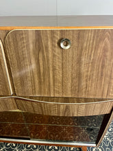 Load image into Gallery viewer, This stylish piece of furniture is a vintage mid-century modern (MCM) bureau and drinks cabinet, often attributed to the maker Hubbinet.