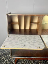 Load image into Gallery viewer, This stylish piece of furniture is a vintage mid-century modern (MCM) bureau and drinks cabinet, often attributed to the maker Hubbinet.