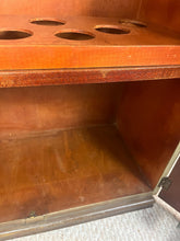 Load image into Gallery viewer, This stunning piece of furniture is an antique Art Deco cocktail cabinet, dating from the 1930’s. It is crafted from figured walnut veneer, a hallmark of the period, known for its distinctive, decorative grain patterns.