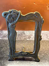 Load image into Gallery viewer, This ornate picture frame is a classic example of Art Nouveau design, likely dating from the early 20th century (c. 1900) or a later mid-century revival. It features characteristic organic, flowing lines and a stylized female figure integrated into the side of the frame.