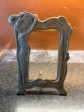 Load image into Gallery viewer, This ornate picture frame is a classic example of Art Nouveau design, likely dating from the early 20th century (c. 1900) or a later mid-century revival. It features characteristic organic, flowing lines and a stylized female figure integrated into the side of the frame.