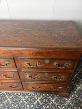 Load image into Gallery viewer, North Country regional antique: The "Mule Chest" Configuration: The upper rows feature faux (dummy) drawer fronts. The top planked lid lifts open like a traditional coffer or blanket box, while only the lower drawers are fully functional.