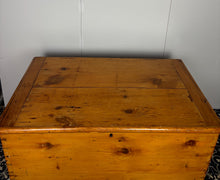 Load image into Gallery viewer, Antique Victorian pine trunk dating from the late 19th century.