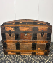 Load image into Gallery viewer, Antique Victorian 19th Century Dome Trunk, Steamer Sea Chest