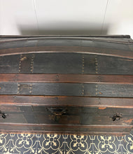 Load image into Gallery viewer, Antique Victorian 19th Century Barrel Dome Trunk, Steamer Travel Sea Chest