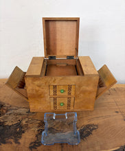 Load image into Gallery viewer, Art Deco Mid Century Modern Burr Walnut Cigarette Smokers Cabinet