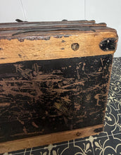Load image into Gallery viewer, Antique Victorian 19th Century Barrel Dome Trunk, Steamer Travel Sea Chest