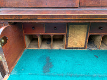Load image into Gallery viewer, Beautiful Georgian Mahogany Inlaid Secretaire Bookcase, Classic 18th Century British Furniture Desk Design