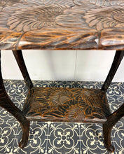 Load image into Gallery viewer, Antique Japanese Hand Carved Two Tier Side Table For Liberty and Co ( circa 1900 )