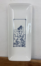 Load image into Gallery viewer, Vintage Mid-Century Ring Dish, Porcelain Tray featuring Alphonse Mucha’s "Amethyst"