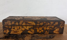 Load image into Gallery viewer, Antique Pyrography Wood Keepsake Jewellery Box – Folk Art Grape & Vine Motif, Circa early 1900, Flemish Art movement