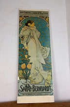 Load image into Gallery viewer, Vintage Alphonse Mucha Art Nouveau Lithograph On Board – Sarah Bernhardt (c. 1930s) French Picture
