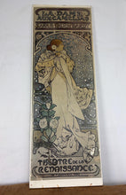 Load image into Gallery viewer, Rare 1930s Vintage Alphonse Mucha La Dame aux Camélias Lithograph Poster, Art Nouveau