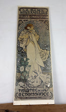 Load image into Gallery viewer, Rare 1930s Vintage Alphonse Mucha La Dame aux Camélias Lithograph Poster, Art Nouveau