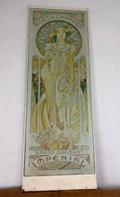 Load image into Gallery viewer, Vintage 1930s Art Nouveau, Moët & Chandon "Grand Crémant Impérial" Mucha Advertising Sign