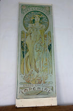 Load image into Gallery viewer, Vintage 1930s Art Nouveau, Moët & Chandon "Grand Crémant Impérial" Mucha Advertising Sign