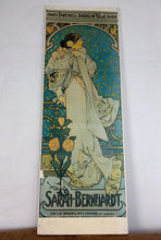 Load image into Gallery viewer, Vintage Alphonse Mucha Art Nouveau Lithograph On Board – Sarah Bernhardt (c. 1930s) French Picture