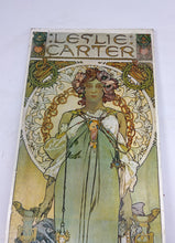 Load image into Gallery viewer, Stunning 1930’s Vintage Alphonse Mucha "Leslie Carter" Art Nouveau Lithograph Poster