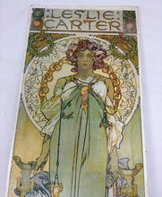 Load image into Gallery viewer, Stunning 1930’s Vintage Alphonse Mucha "Leslie Carter" Art Nouveau Lithograph Poster