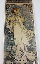 Load image into Gallery viewer, Rare 1930s Vintage Alphonse Mucha La Dame aux Camélias Lithograph Poster, Art Nouveau
