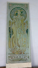 Load image into Gallery viewer, Vintage 1930s Art Nouveau, Moët & Chandon "Grand Crémant Impérial" Mucha Advertising Sign
