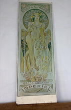 Load image into Gallery viewer, Vintage 1930s Art Nouveau, Moët & Chandon "Grand Crémant Impérial" Mucha Advertising Sign