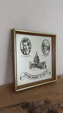 Load and play video in Gallery viewer, Vintage Royal Wedding mirror, Charles and Diana, historical print, English monarchy, St Paul Cathedral London, Royal memorabilia