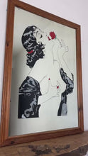 Load and play video in Gallery viewer, Amazing art deco lady vintage mirror, erotic nude design, pin-up girl, wall art, interior design, advertising sign, retro style pictures