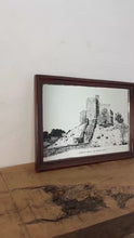 Load and play video in Gallery viewer, Vintage picture mirror of Great Cardiff Castle, The Norman Keep historical mirror, Wales history, wall art, knights, soldier, royalty