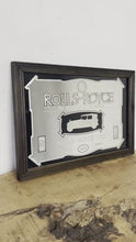 Load and play video in Gallery viewer, Vintage art deco mirror, Rolls Royce sign, wall art, picture mirror, car advertising, automobile